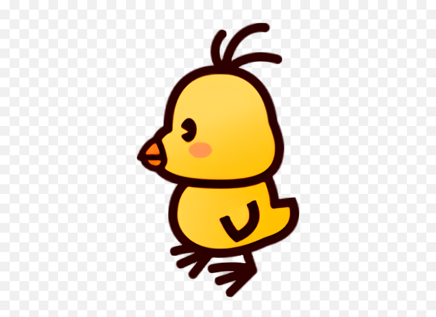 Easter Cartoon Yellow Bird For Day - 720x720 Animated Baby Chicken Png,Baby Chick Png