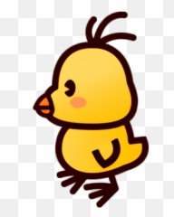 Easter Cartoon Yellow Bird For Day - 720x720 Animated Baby Chicken Png,Baby Chick Png