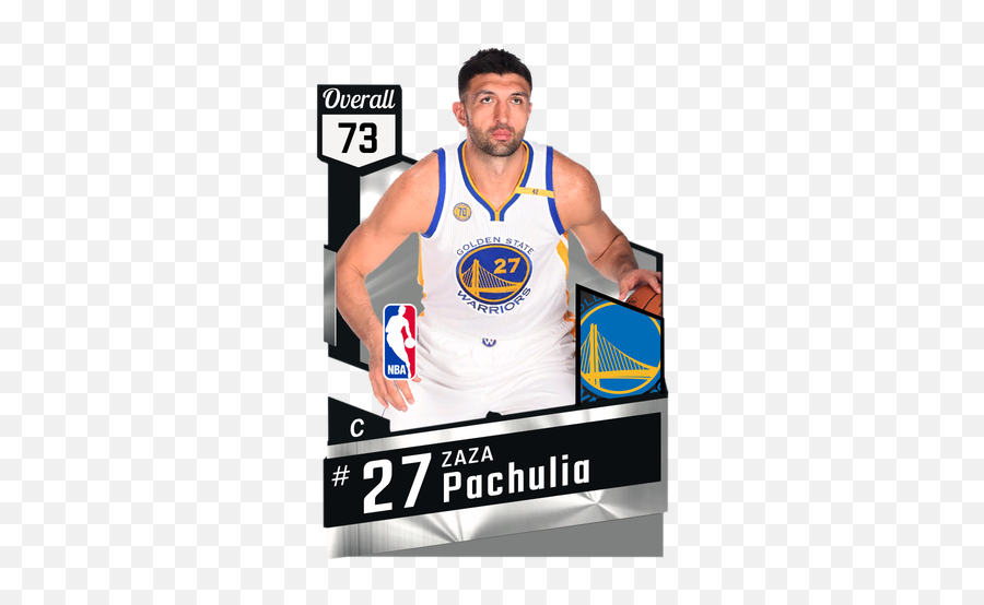 Zaza Pachulia 73 - Nba 2k17 Myteam Silver Card 2kmtcentral Golden State Warriors For Iphone Png,Nba 2k17 Logo
