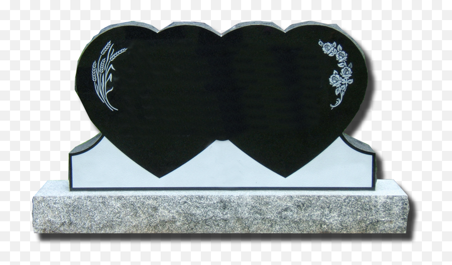 Hearts And Angels - Headstone Png,Double Heart Png