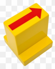 Details About Lego Duplo Train Brick With Red Straight Arrow Pattern Track Switching Co - Horizontal png