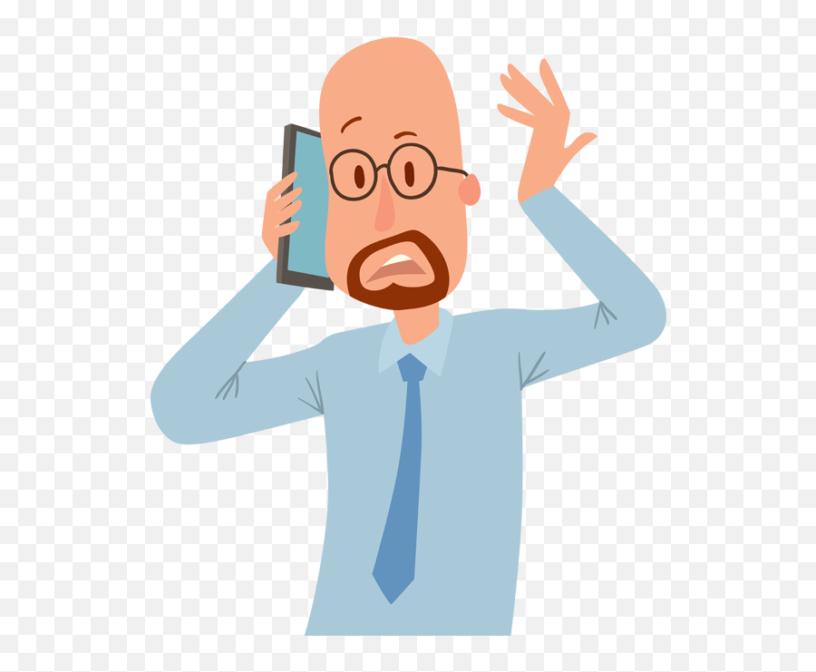 People Talking With Phone Vector Clipart - Full Size Clipart Customer On Phone Cartoon Png,Two People Talking Icon