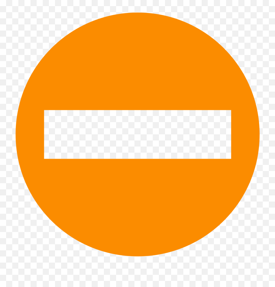 Eo Circle Orange No - Orange No Entry Sign Png,Entry Icon
