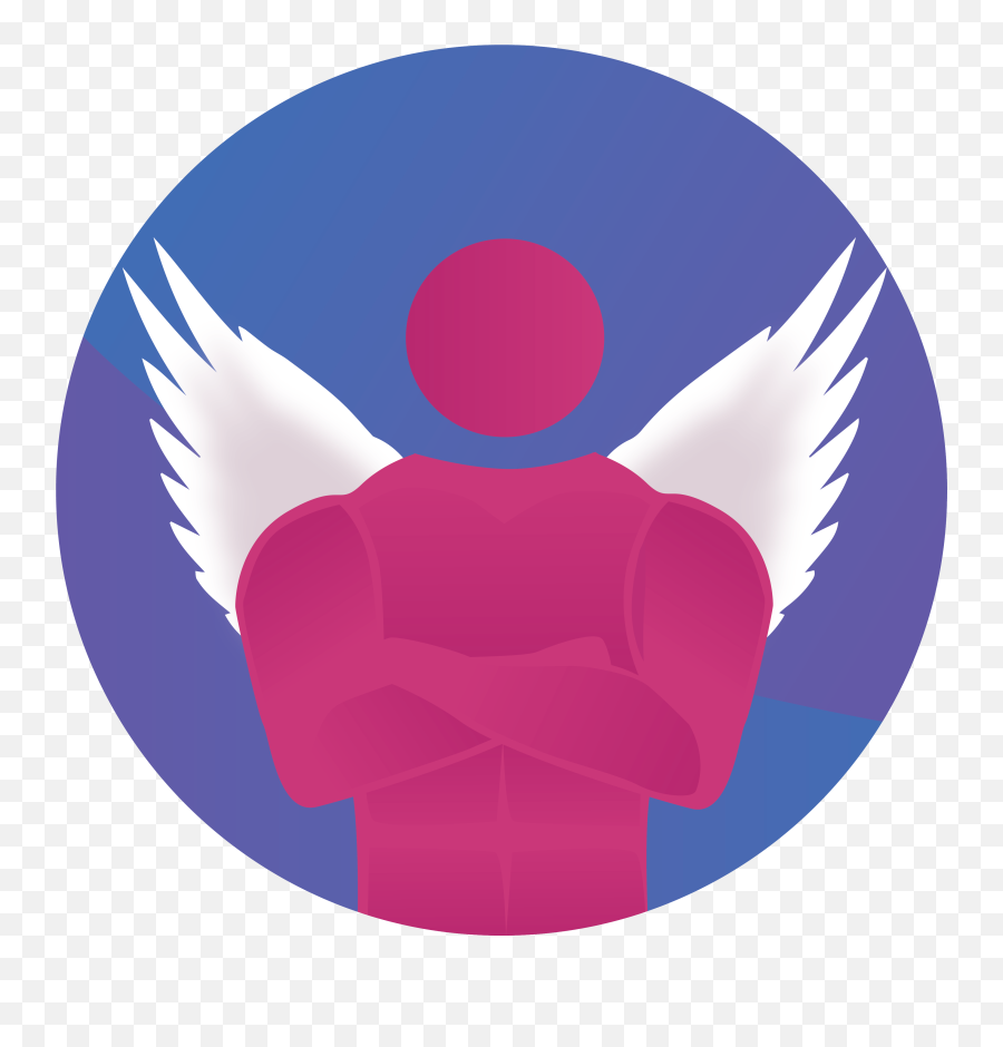 Logo Design For A Bouncer Outline With - Angel Png,Angel Wings Icon For Facebook