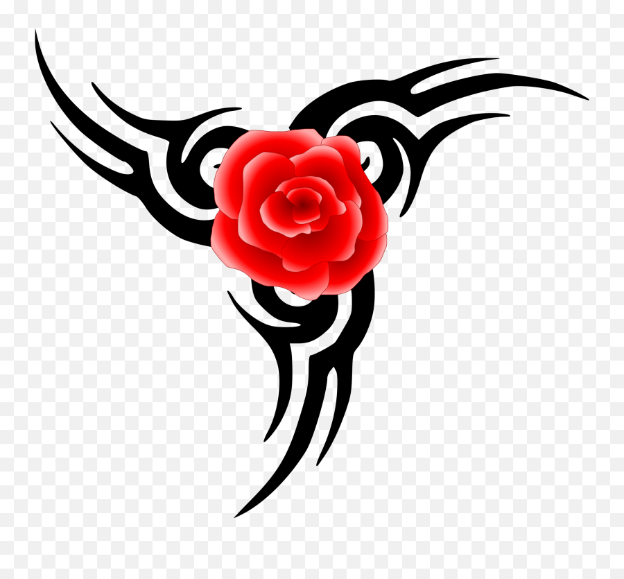 Rose Tattoos Transparent Png Clipart - Tribal Tattoo,Rose Tattoo Png