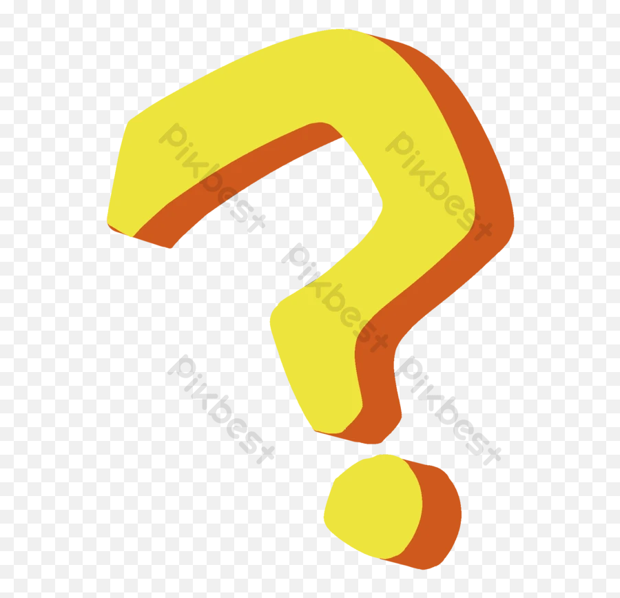 Cartoon Golden Question Mark Png Element Images Psd - Interrogant Png,Orange Question Mark Icon