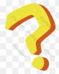 Cartoon Golden Question Mark Png Element Images Psd - Interrogant Png