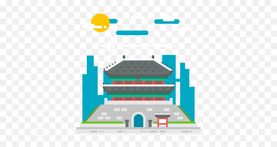 Entrance Gate Icon - Download In Colored Outline Style Png,Icon Airport In Seould