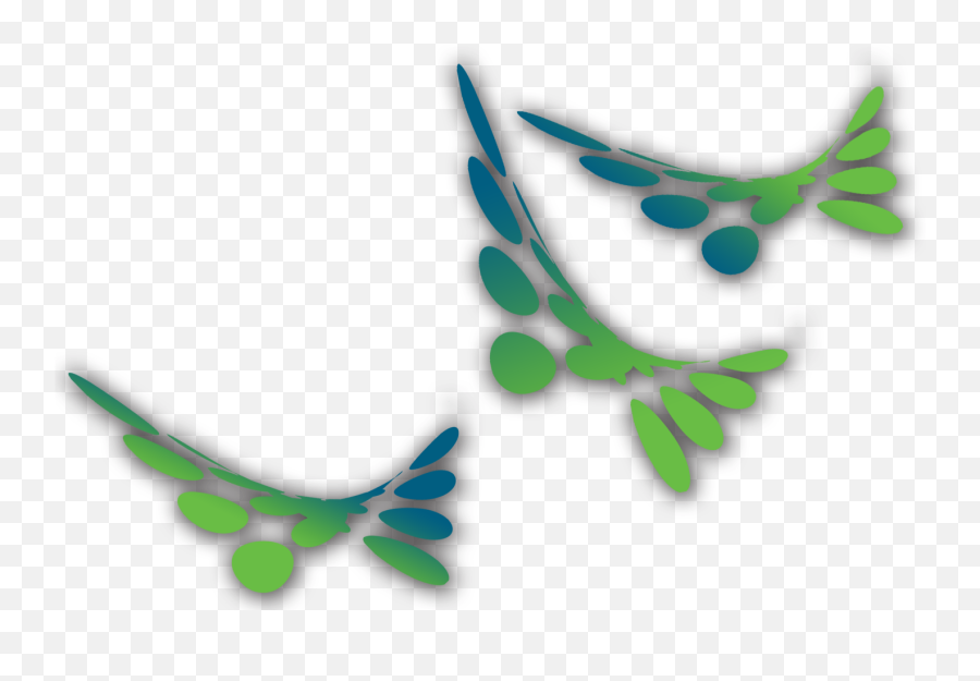 Stylized Green - Blue Butterflies Clip Art Png,Blue Butterflies Png