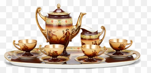 Download Bohemian Porcelain Tea Set - Teapot Full Size Png Tea Pot Images Png,Teapot Png