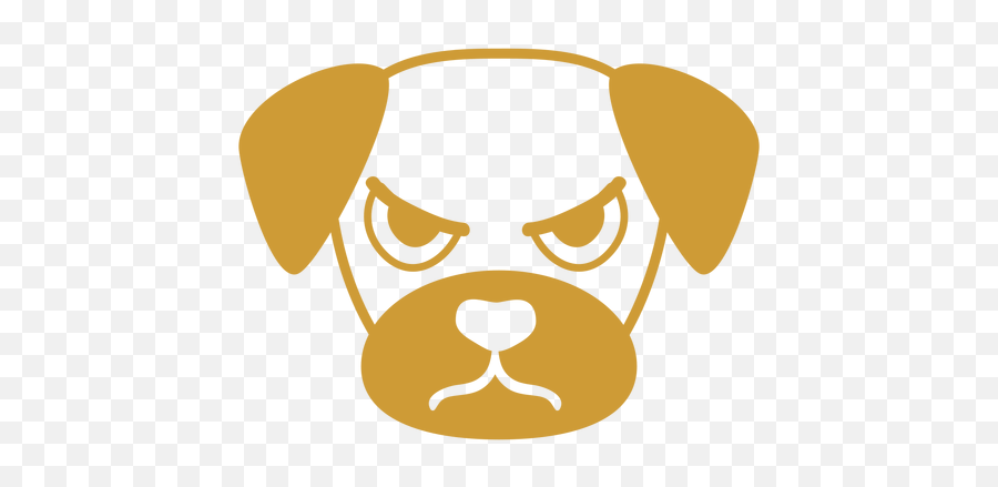 Dog Angry Head Muzzle Flat - Transparent Png U0026 Svg Vector File Desenho Cabeça De Cachorro,Dog Face Png