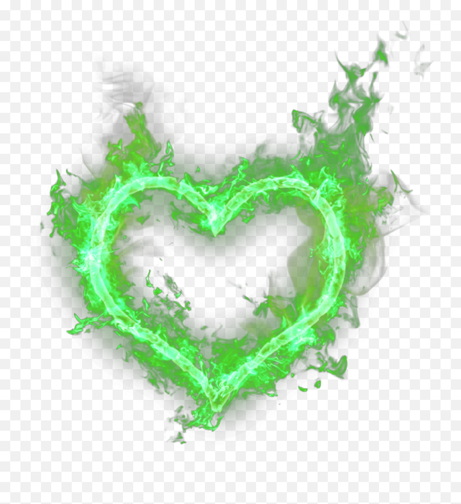 Flames Fire Love Heart Grunge Edgy Freetoedit - Fire Heart Transparent Background Png,Green Fire Png