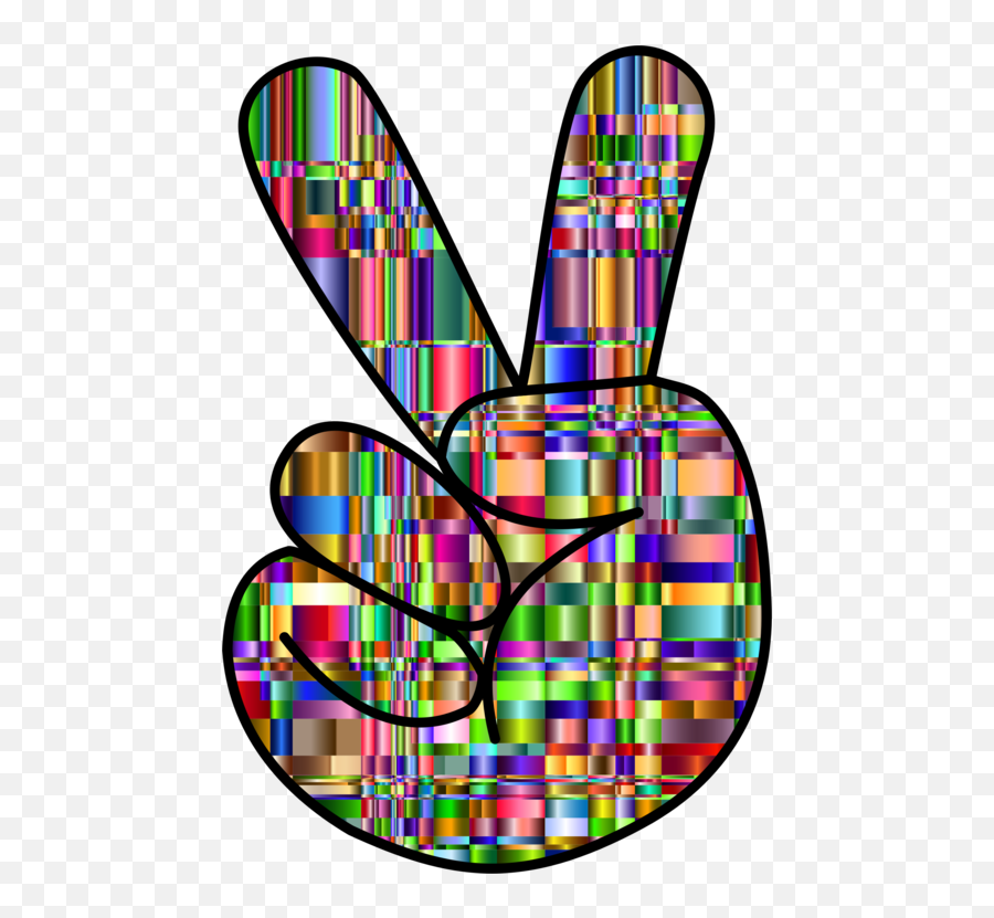 Visual Artspeace Symbolsv Sign Png Clipart - Royalty Free Hand Colourful Peace Sign,Peace Sign Png