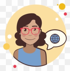 Girl And Globe Icon - Free Download PNG Vector Funny Birthday Wishes For Bhabhi