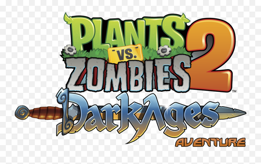 Plants Vs Zombies 2 Logo Png Banner - Plants Vs Zombies 2 Dark Ages Logo,Plants Vs Zombies Logo