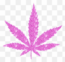 Blunt Clipart Transparent Tumblr - Sparkly Pink Marijuana Leaf png