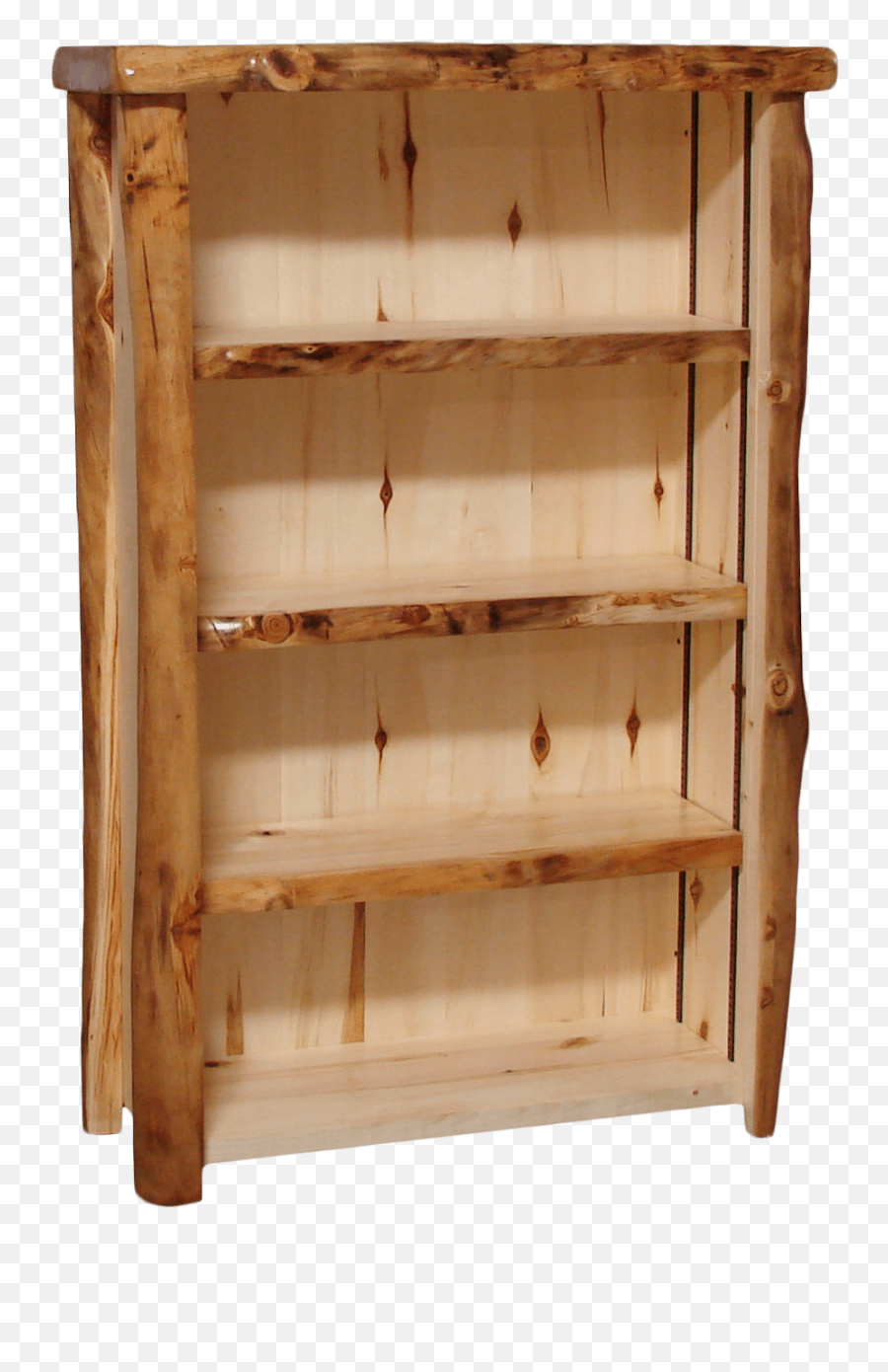 Aspen Log 60 Inch Tall Bookcase - Shelf Png,Bookcase Png