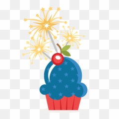 Patriotic Cupcake Svg Scrapbook Cut File Cute Clipart Files - 4th Of July Cupcake Png,Cupcake Clipart Png