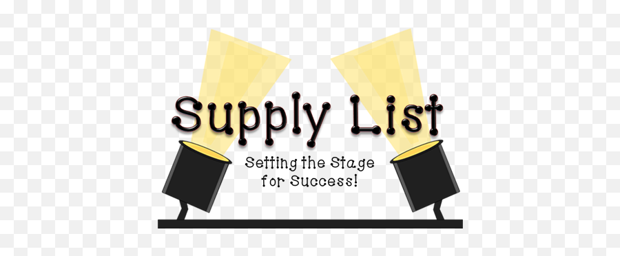 2019 - 2020 Supply Lists Banner Png,School Supplies Png