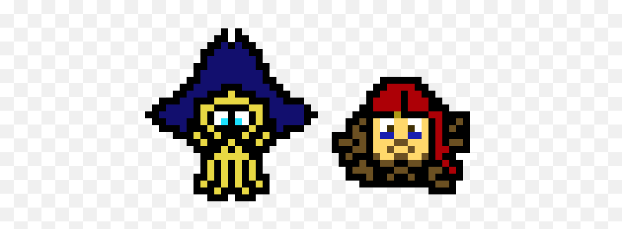 Davy Jones Vs Jack Sparrow Pixel Art Maker - Davy Jones Pixel Art Png,Jack Sparrow Png