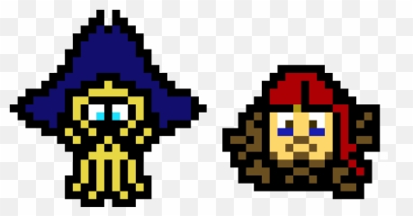 Davy Jones Vs Jack Sparrow Pixel Art Maker - Davy Jones Pixel Art Png,Jack Sparrow Png