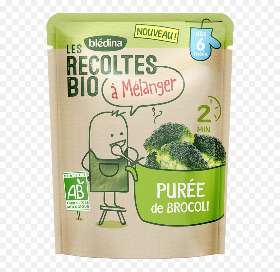 Purée De Brocoli Lot X6 Dès 6 Mois Les Récoltes Bio À Mélanger - Broccoli Png,Brocoli Png