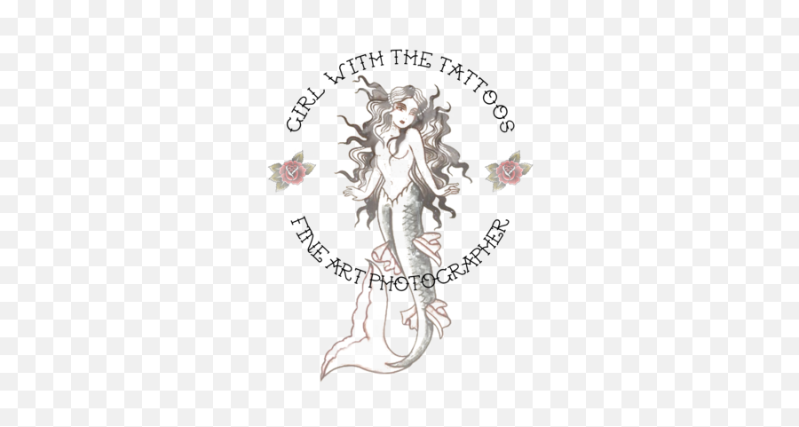 Girl With The Tattoos - Mermaid Tattoo Design Traditional Png,Tatoos Png
