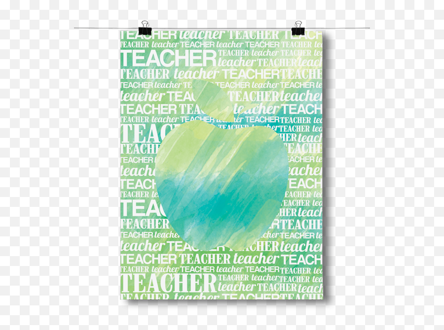 Apple Silhouette - Paper Png,Green Watercolor Png