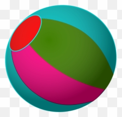 Multi Color Beach Ball Vector Clip Art Multicolor 2 - Beach Color Cliparts Ball png
