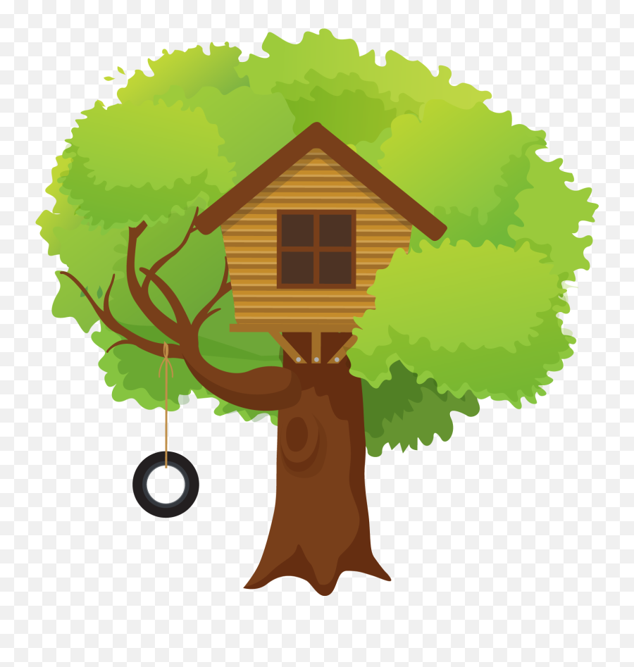 Download Tree House Illustration - Treehouse Cartoon Png Png Tree House Clip Art,House Cartoon Png