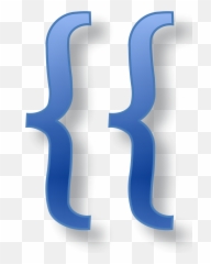 Curly Brackets Png - Two Curly Brackets Left Calligraphy Vertical