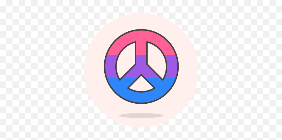 Bisexual Peace Sign Free Icon Of Lgbt Illustrations - Bisexual Peace Sign Png,Peace Symbol Png