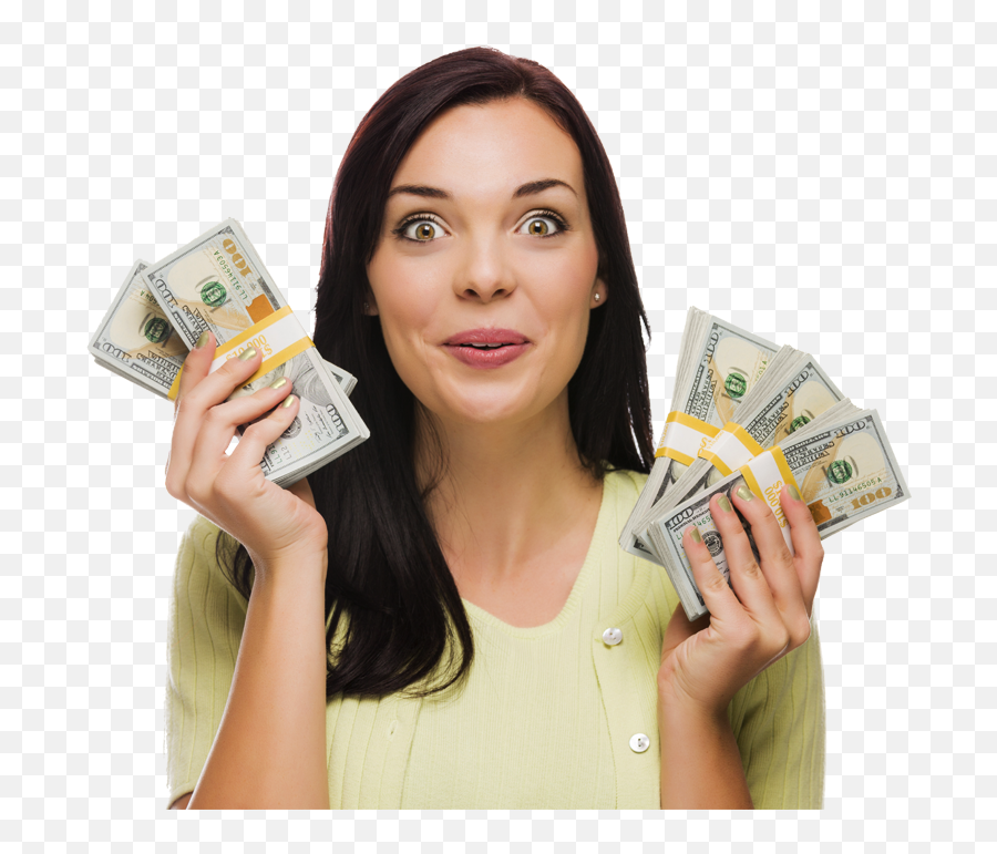 Saving Money Png - Girl With Money Png,Money Transparent Background