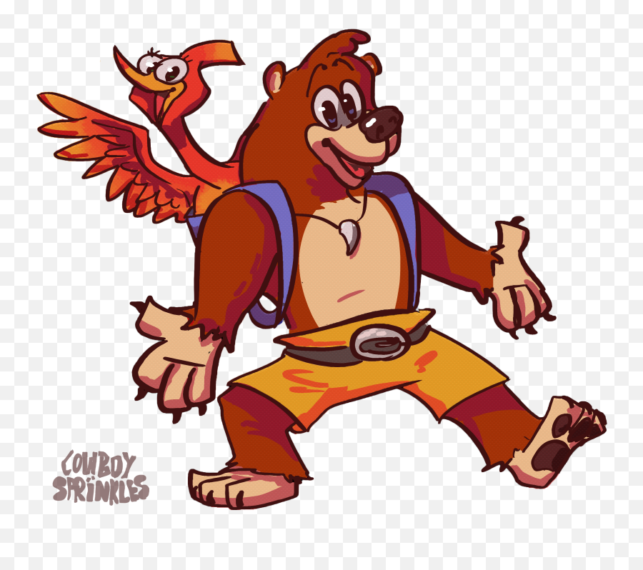 Inktober Day 22 - Banjo And Kazooie By Cowboysprinkles On Fictional Character Png,Banjo Kazooie Png