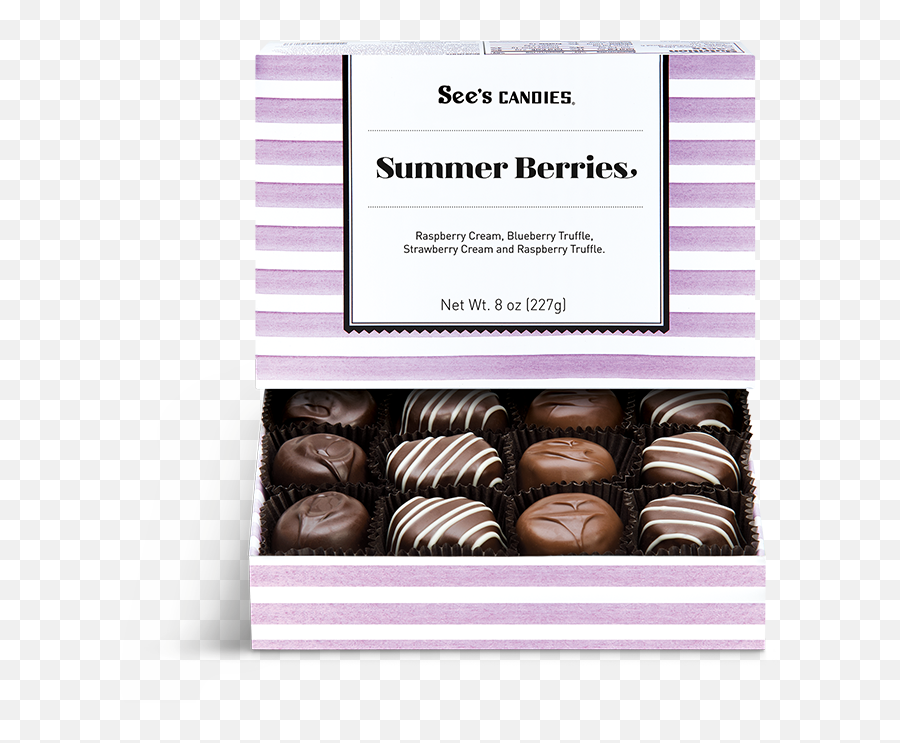 Oh Summer Berries Have Arrived - Candy Blueberry Truffle Png,See's Candies Logo