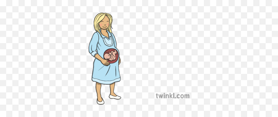 Pregnant Woman With Baby Illustration - Twinkl For Women Png,Pregnant Woman Png