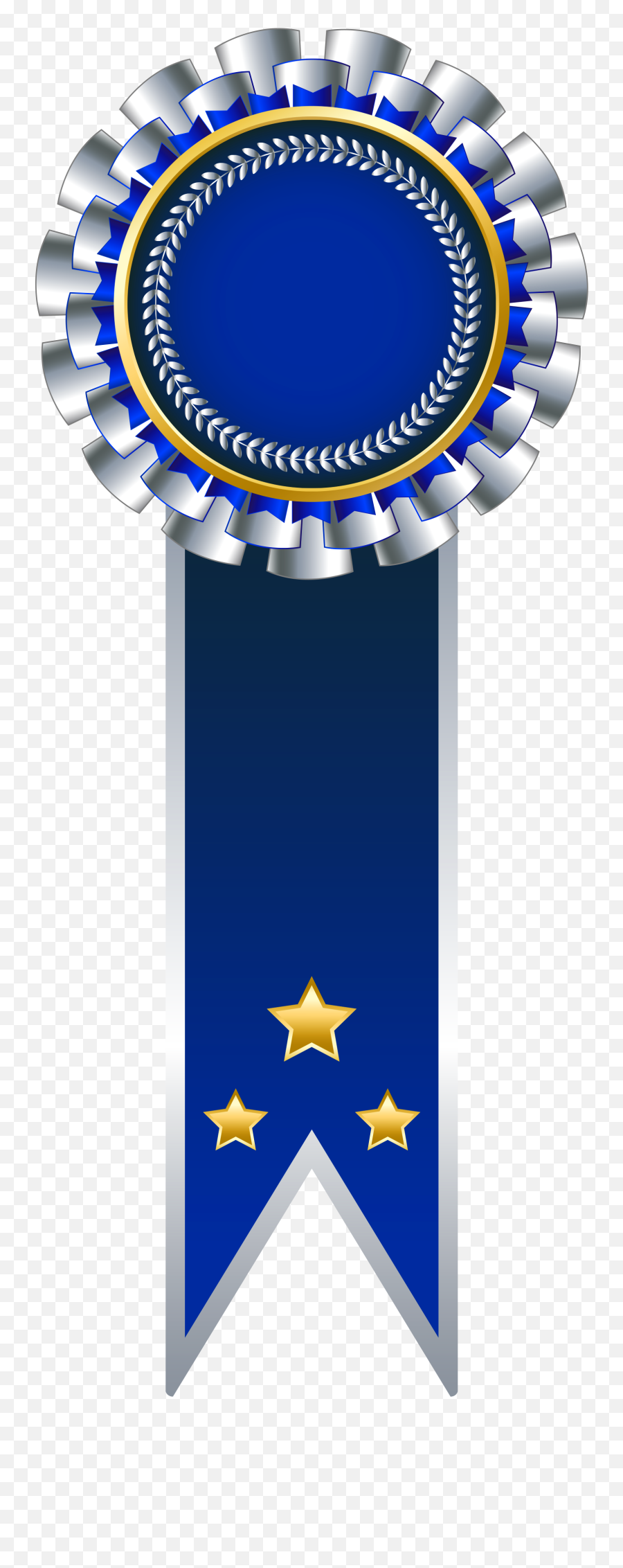 Blue Ribbon Award Banner Clip Art Clipart - Transparent Background Rosette Trophy Clip Art Png,Blue Ribbon Transparent