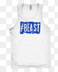 Beast Fitness Crossfit - Menu0027s Tank Top WhiteBlue u2014 Iron Couture Gym Apparel for the Motivated png