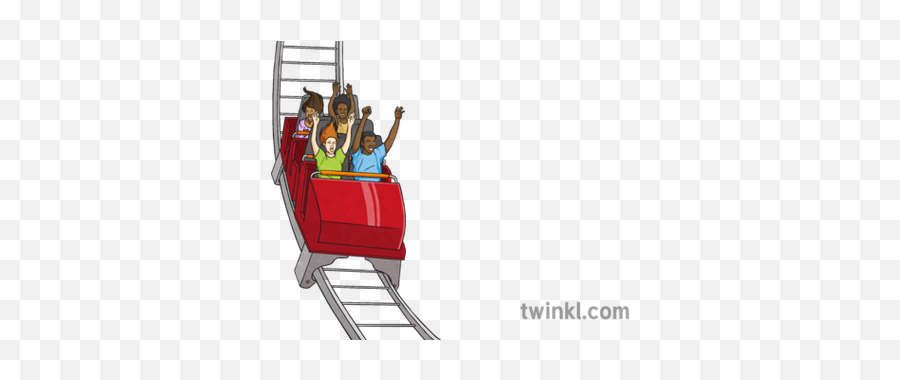 Scary Roller Coaster Illustration - Twinkl Roller Coaster Png,Roller Coaster Png