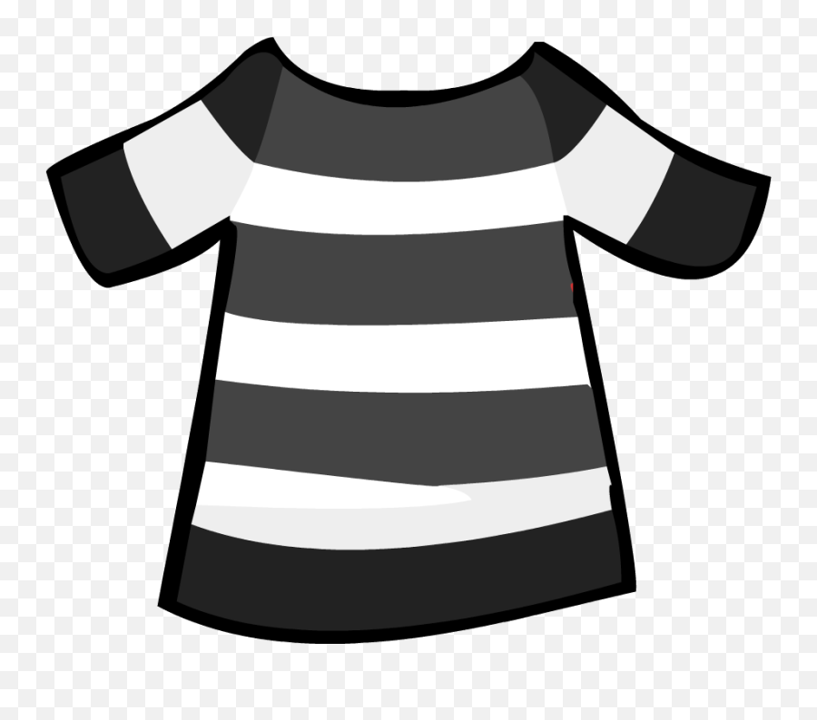 Tshirt Clipart Png - Striped Black And White Clipart,Gray Shirt Png
