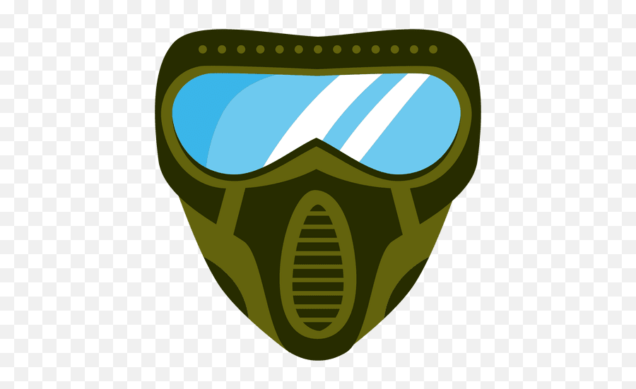 Flat Green Paintball Mask - Paintball Mask Png,Paintball Png