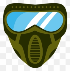 Flat Green Paintball Mask - Paintball Mask Png,Paintball Png