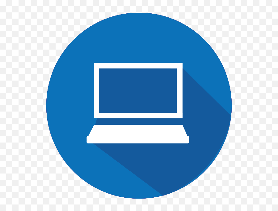 Computer Minimalist Icon Clipart - Smart Device Png,Website Icon Blue