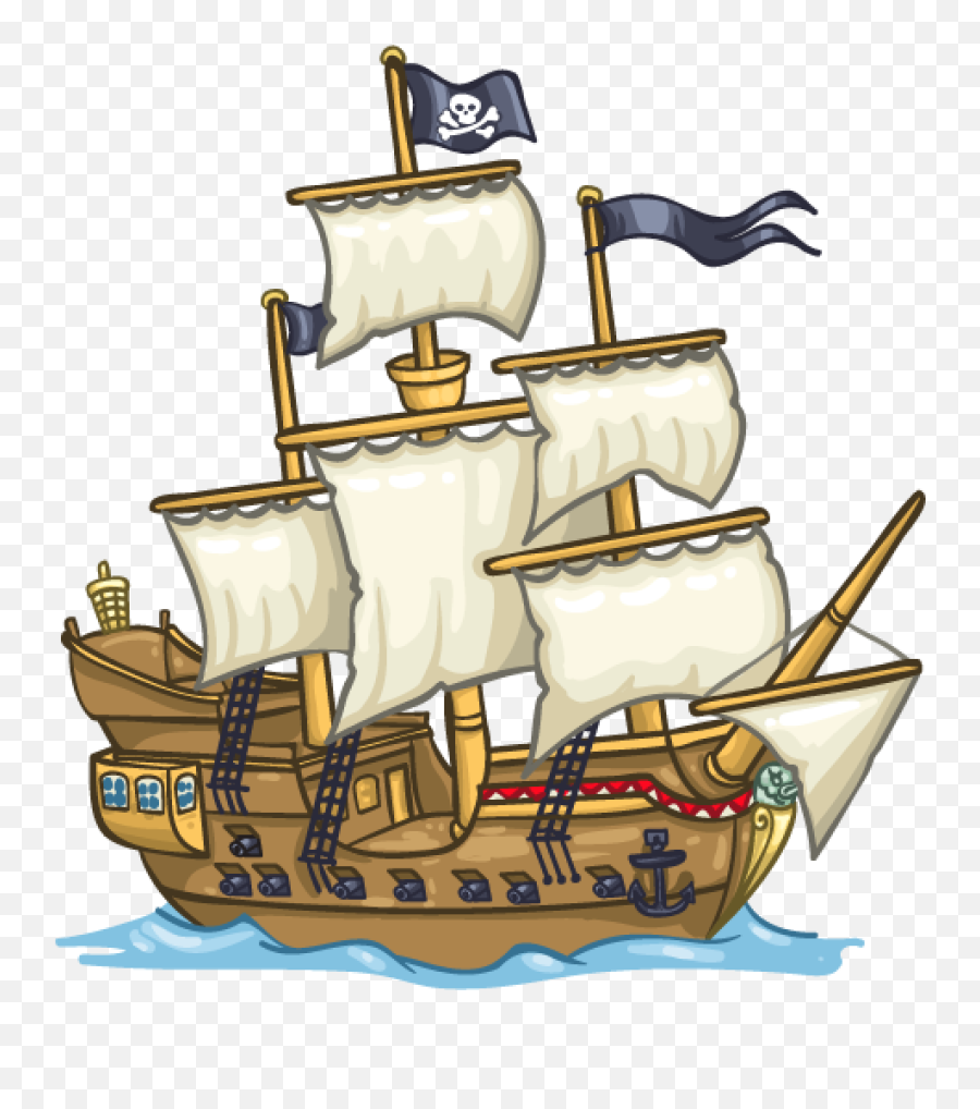 Pirate Ship - Cartoon Pirate Ship Art Full Size Png Pirate Ship Cartoon Png,Pirate Ship Png