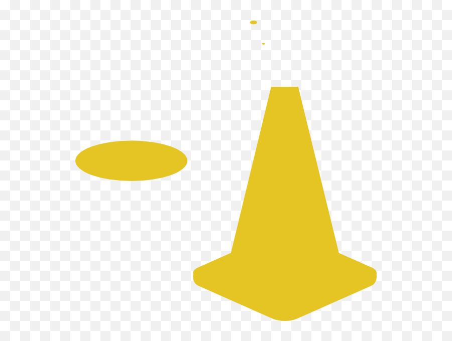 Yellow Traffic Cone Clip Art - Construction Cone Clipart Orange Png,Traffic Cone Icon