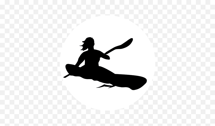 Download Hd Icon White Kayak - Transport Transparent Png Kayak Black And White,Kayaking Png