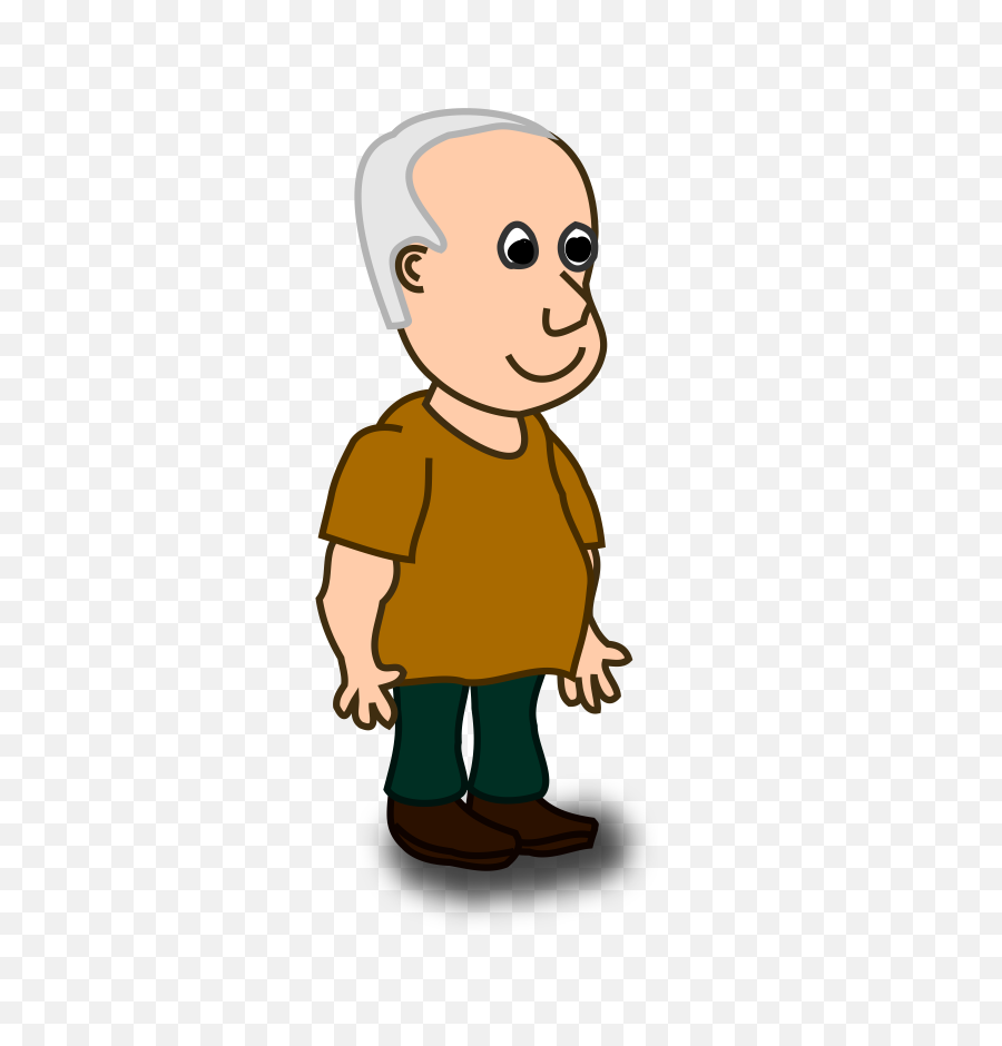 Old Man Clipart - Clipartix Guy With Ponytail Cartoon Png,Old Person Png
