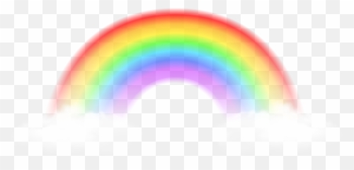 Rainbow With Clouds Transparent Image Png