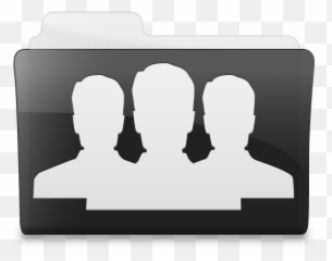 Folder Group Icon - Black Icons SoftIconscom Silhouette png