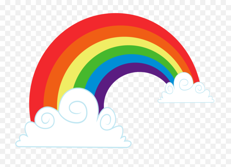 Rainbow Cloud Vector Png Clipart - Full Size Clipart Cloud Rainbow Clip Art,Clouds Clipart Png